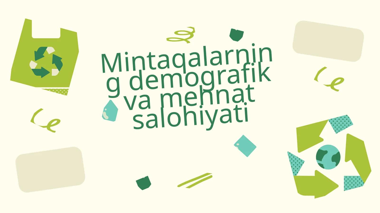 Mintaqalarning demografik va mehnat salohiyati