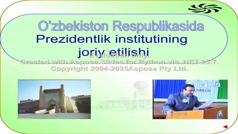 Prezidentlik institutining joriy etilishi O‘zbekiston Respublikasida