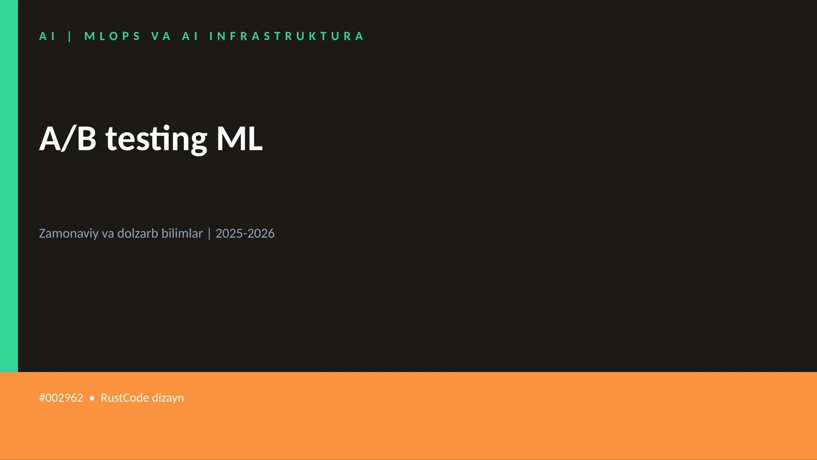 A/B testing ML