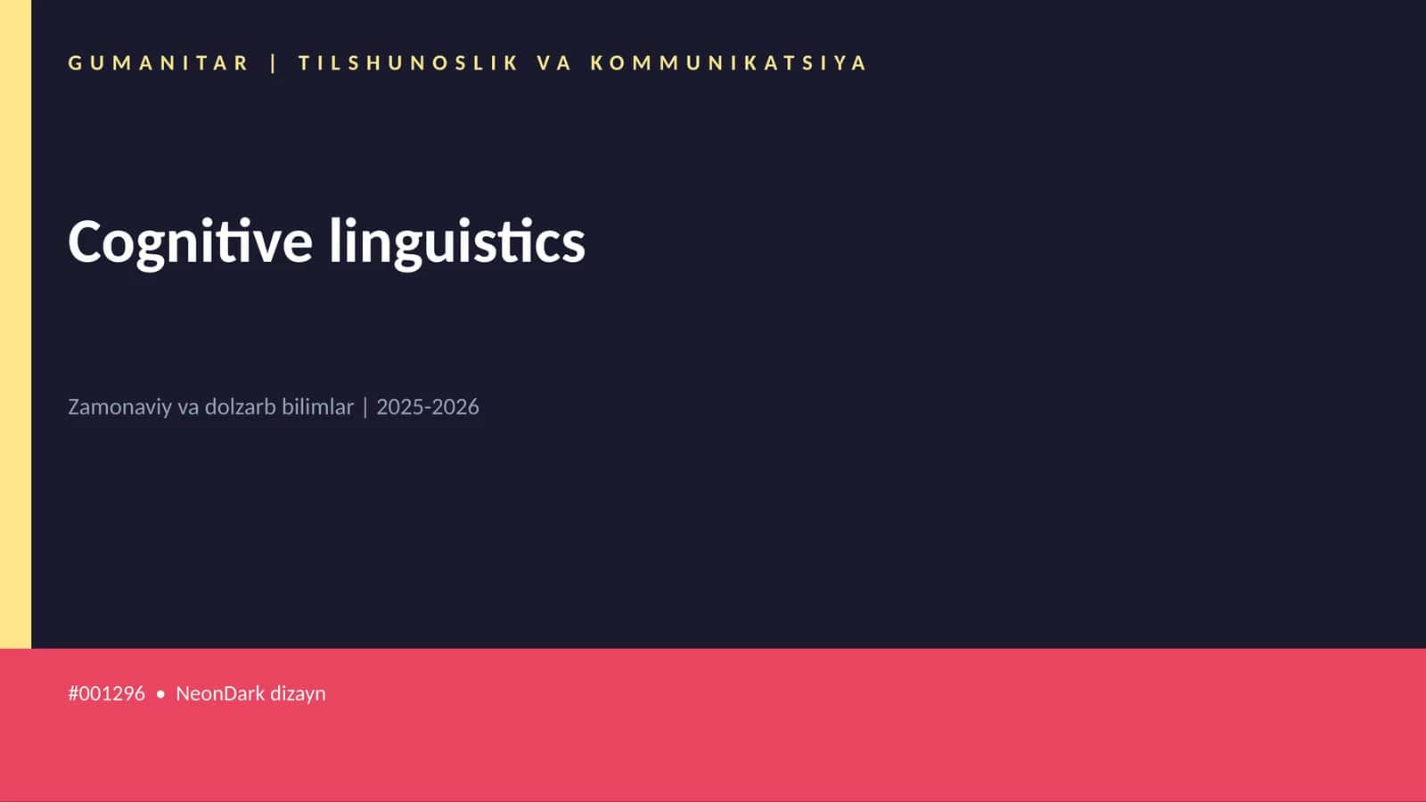 Cognitive linguistics