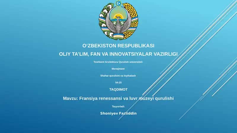 Fransiya renessansi va luvr muzeyi qurulishi