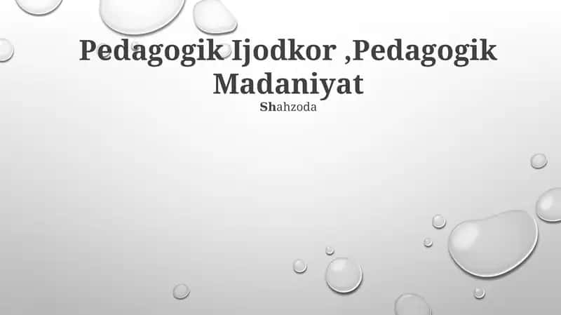 Pedagogik Ijodkor