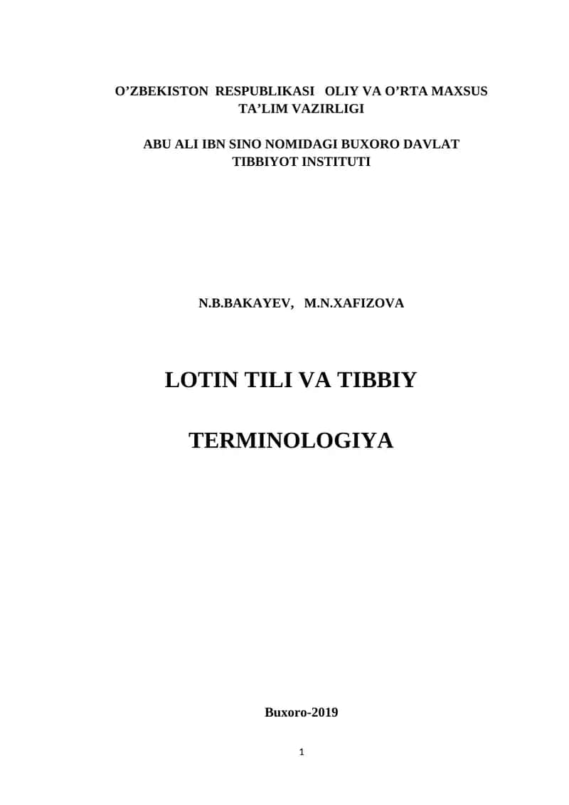 O’zbekiston RESPUBLIKASI OLIY VA O’RTA MAXSUS TA’LIM VAZIRLIGI