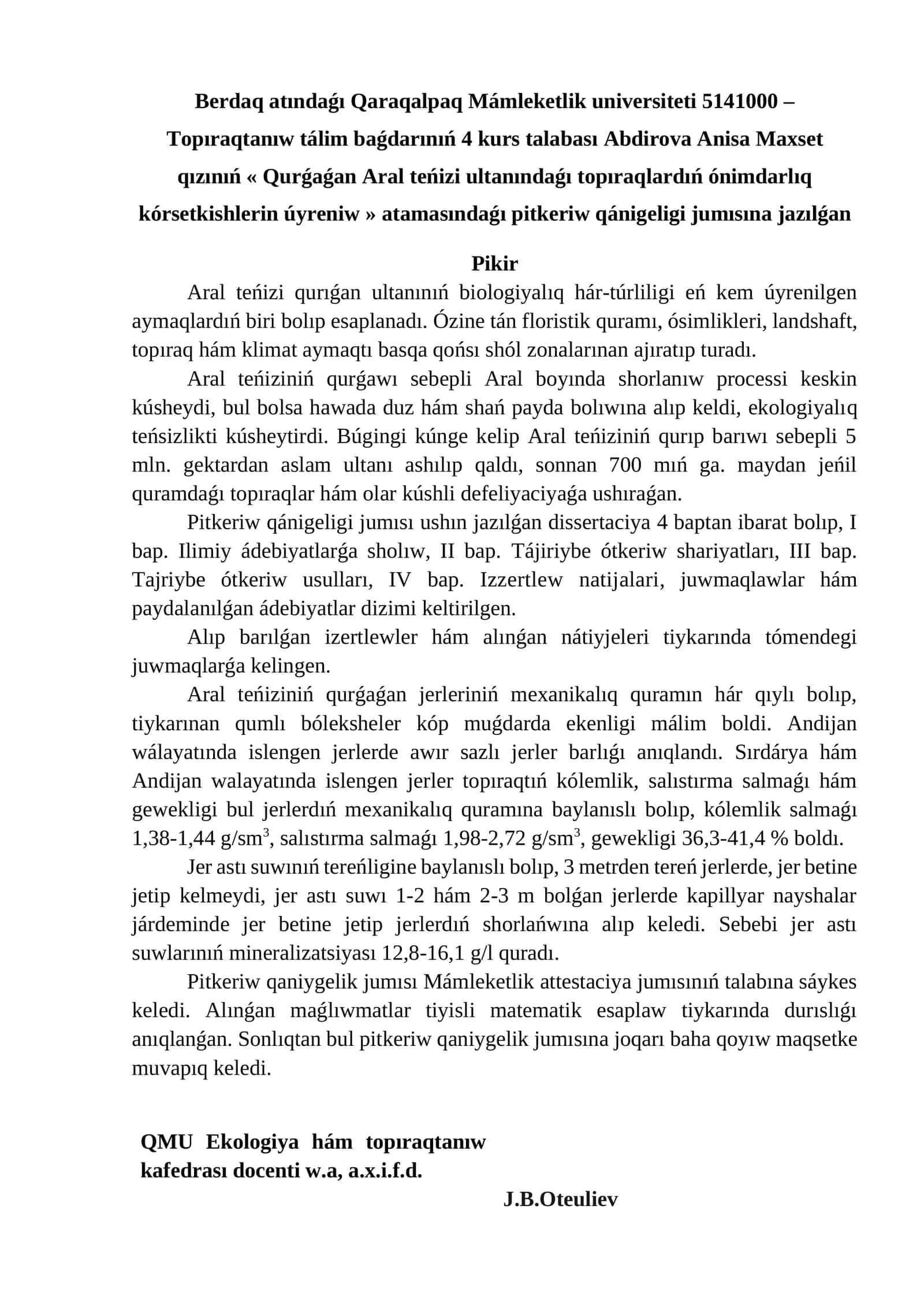 Aral teńiziniń qurıp barıǵan ultan hárýordary