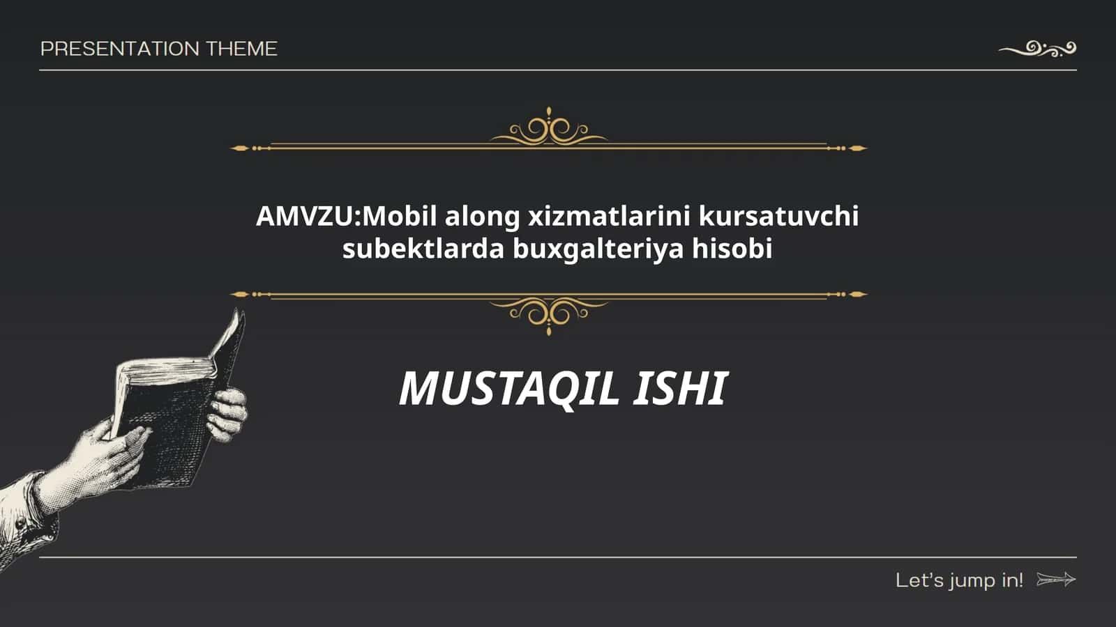 Mobil along xizmatlarini kursatuvchi subektlarda buxgalteriya hisobi