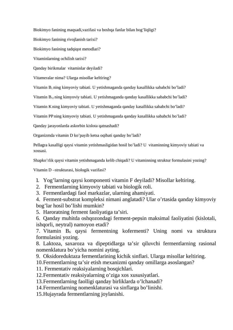 Biokimyo fanining tadqiqot metodlari