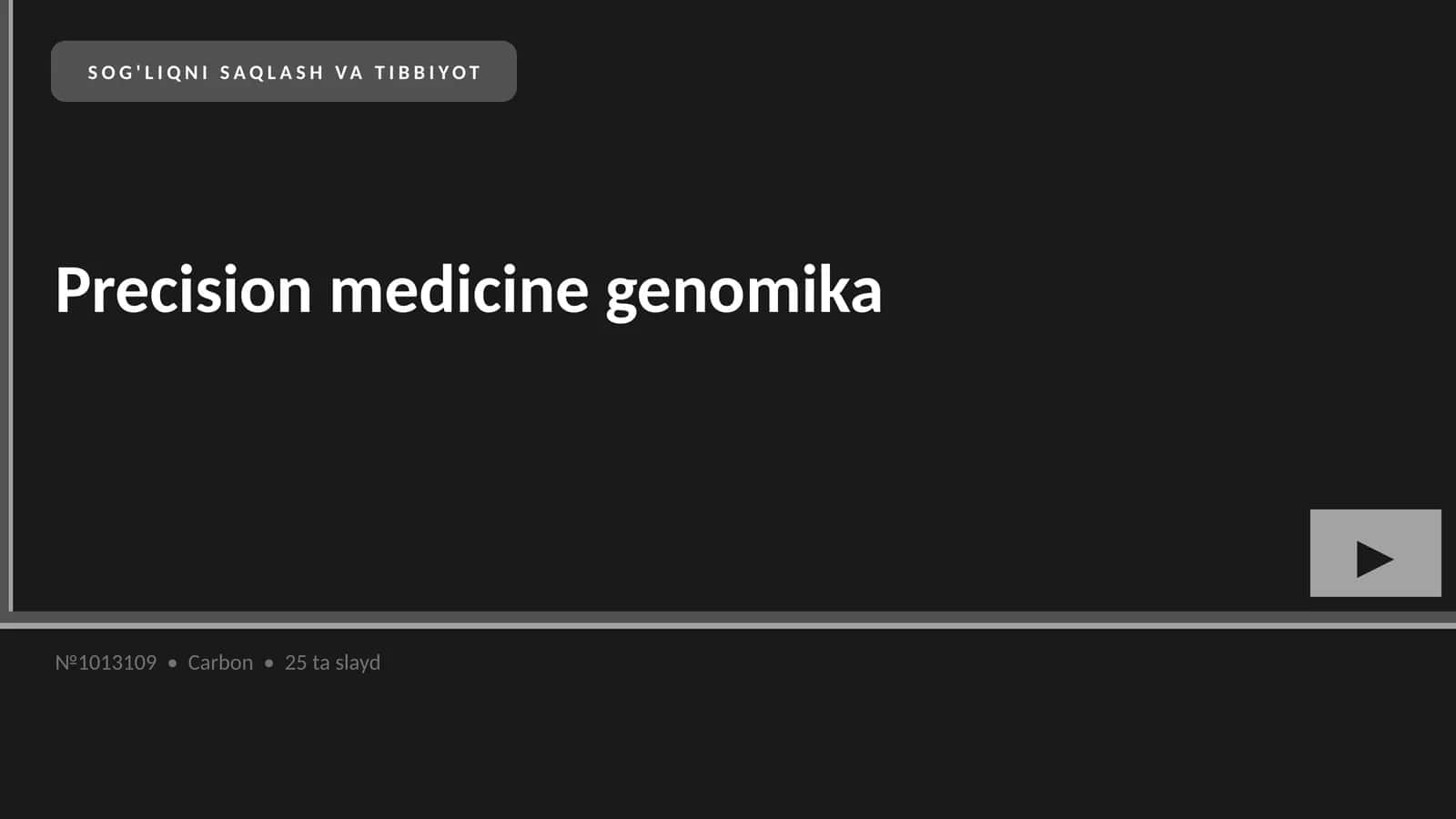 Precision medicine genomika