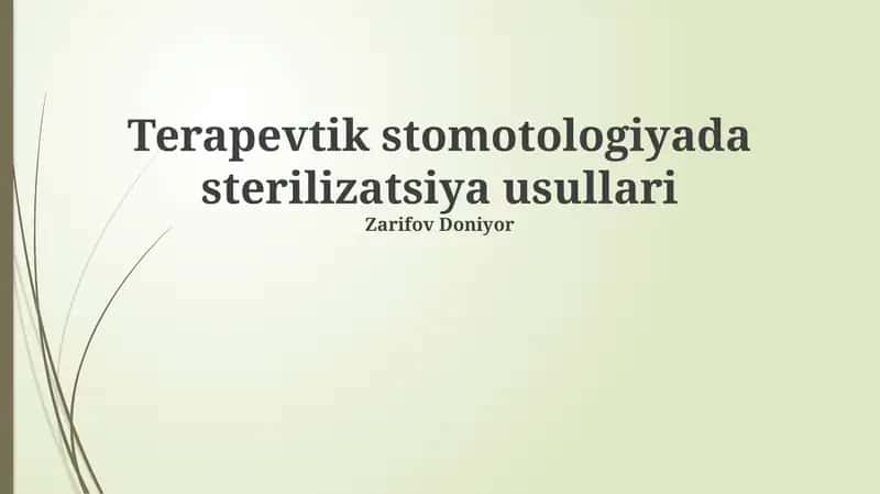 Sterilizatsiya usullari