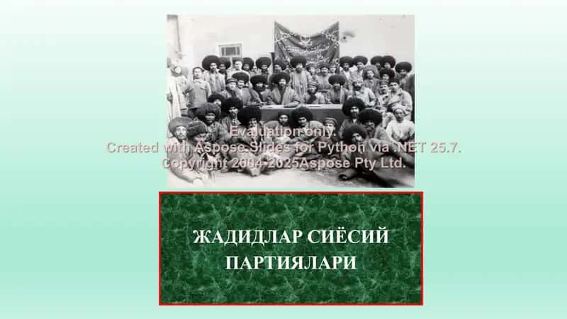 Жадидлар Сиёсий Партиялари