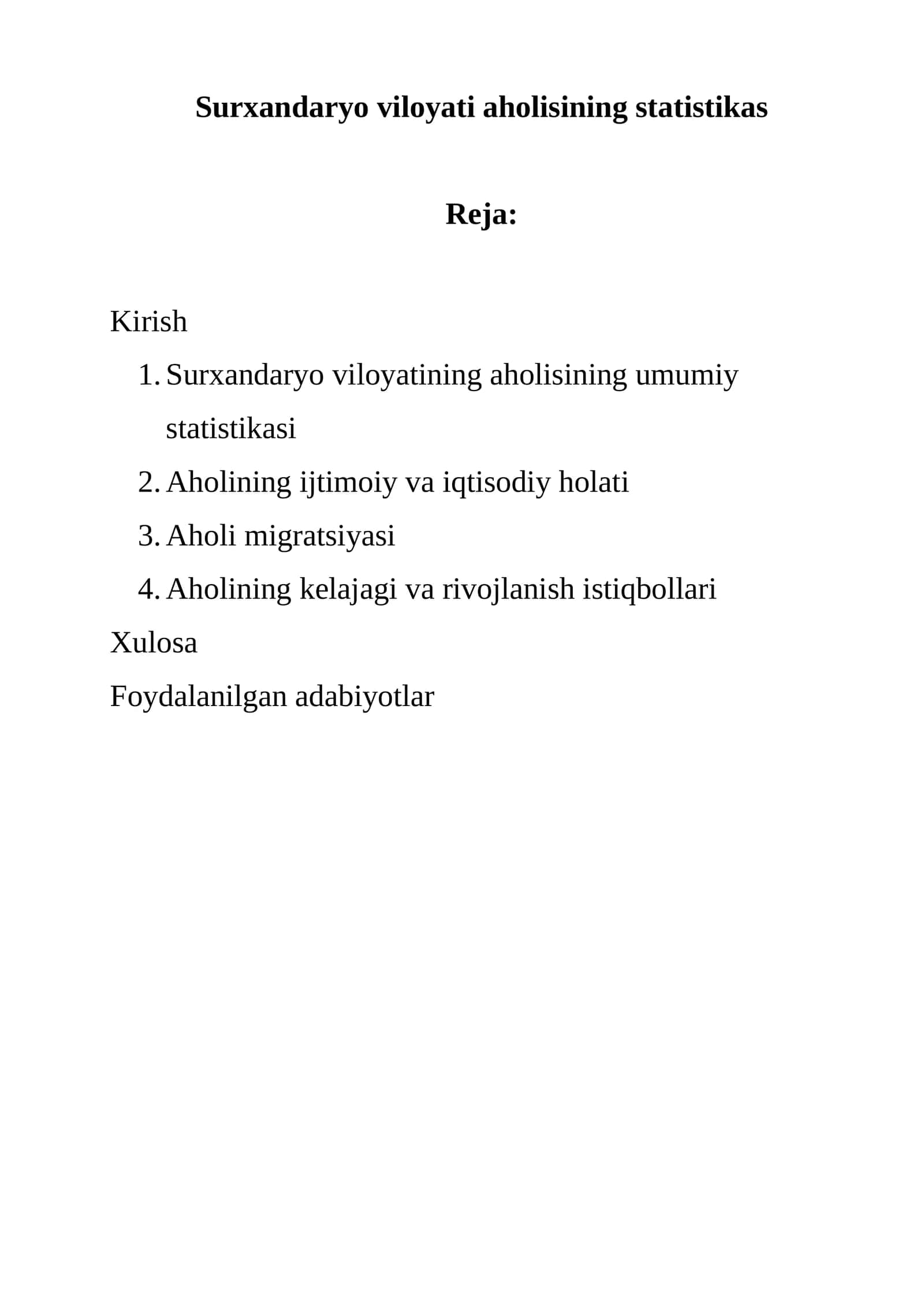 Surxandaryo viloyati aholisining statistikasi