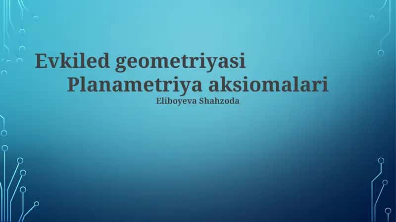 Evkiled geometriyasi