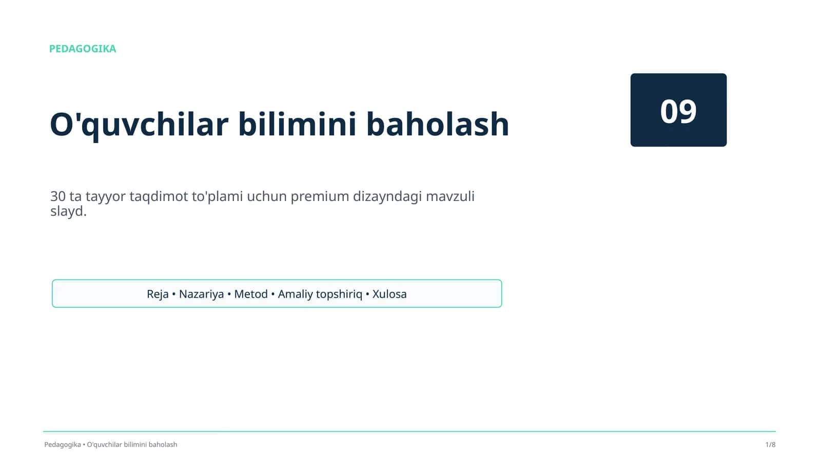 O'quvchilar bilimini baholash