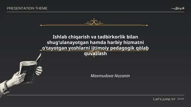 Kasbiy va iqtisodiy ko‘nikmalarni shakllantirish