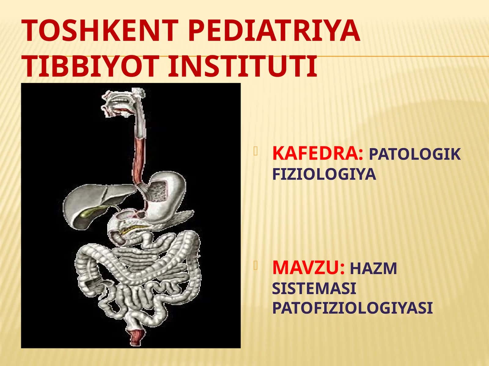 HAZM SISTEMASI PATOFIZIOLOGIYASI