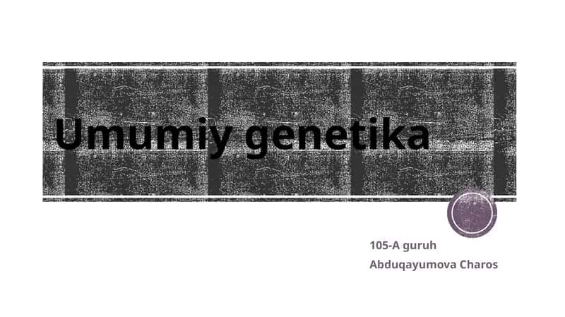 tibbiy bialogiya fanidan mustaqil ish