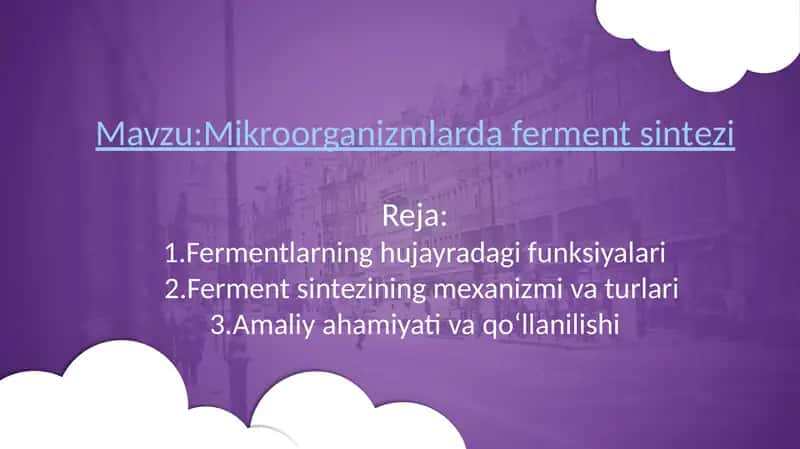 Mikroorganizmlarda ferment sintezi