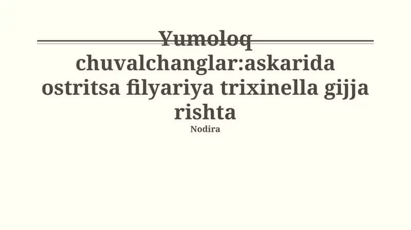 Yumaloq chuvalchanglar
