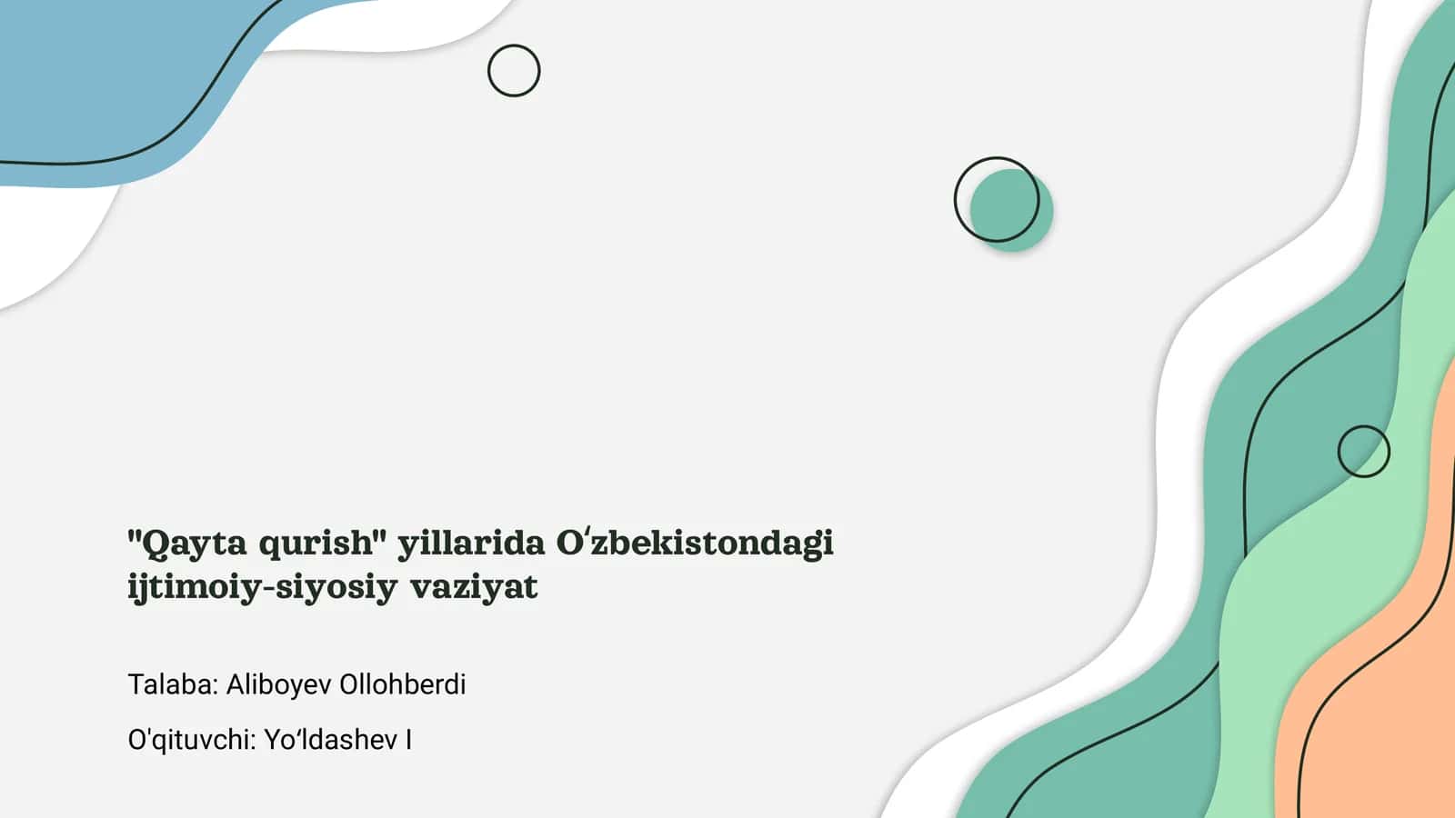 Qayta qurish jarayoni Oʻzbekistonda