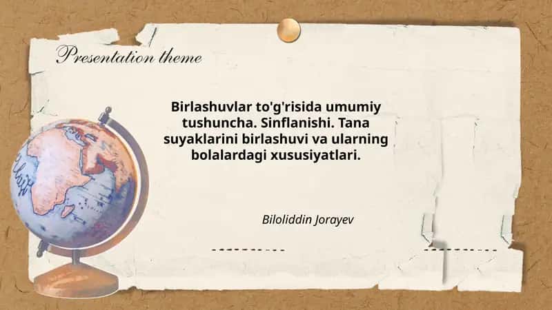 Birlashuvlar to'g'risida umumiy tushuncha