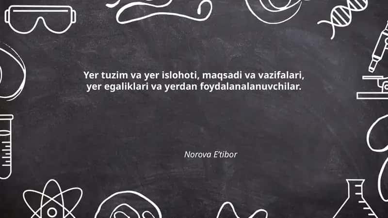 Yer tuzimi va yer islohoti