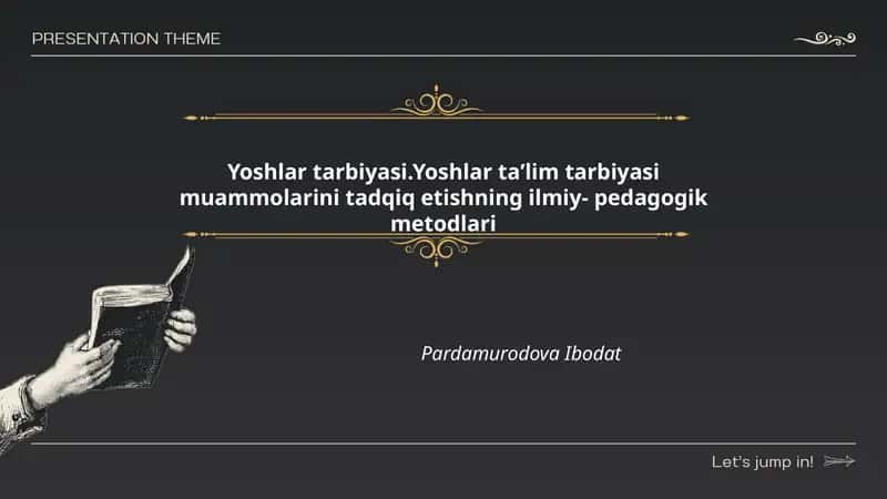 Yoshlar tarbiyasi