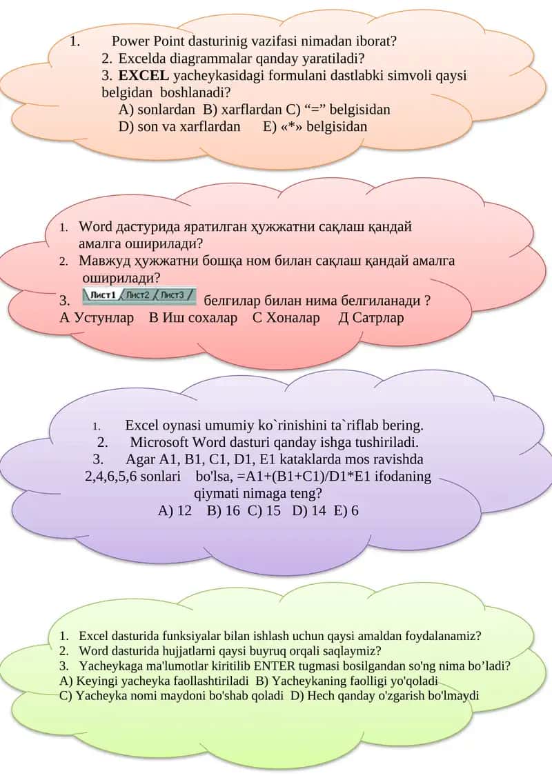 Excel dasturi