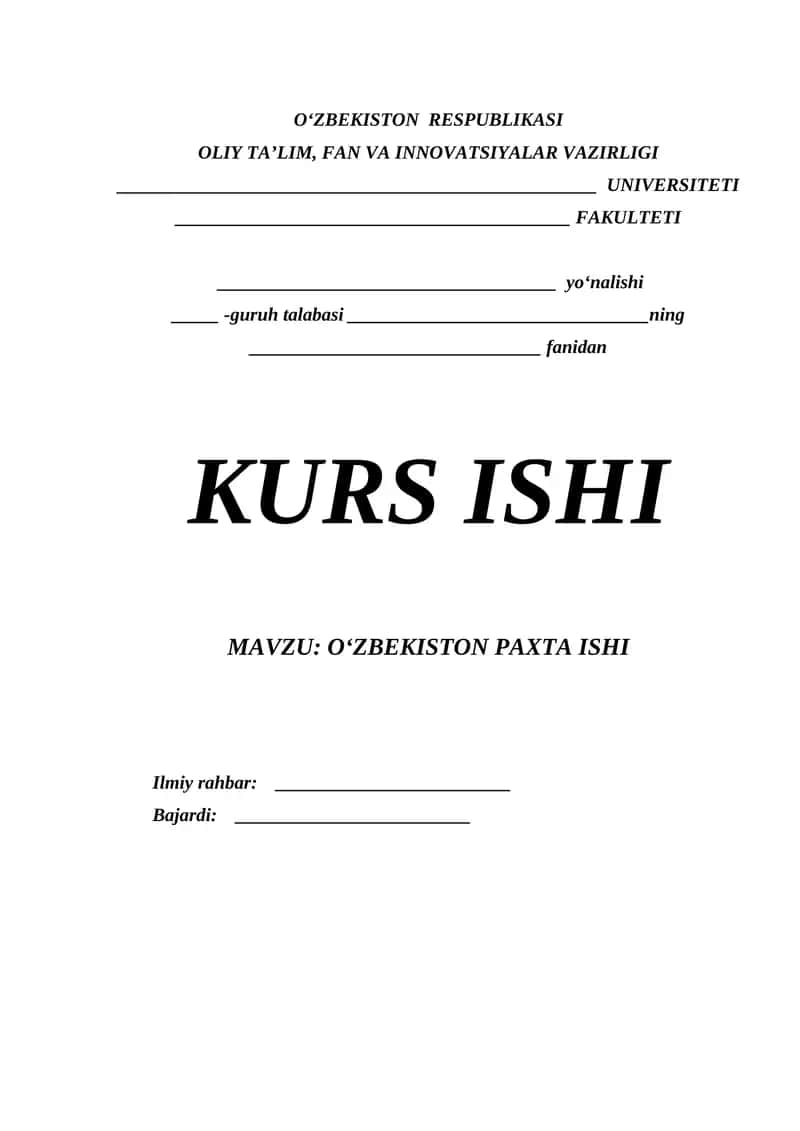 O‘zbekiston paxta ishi