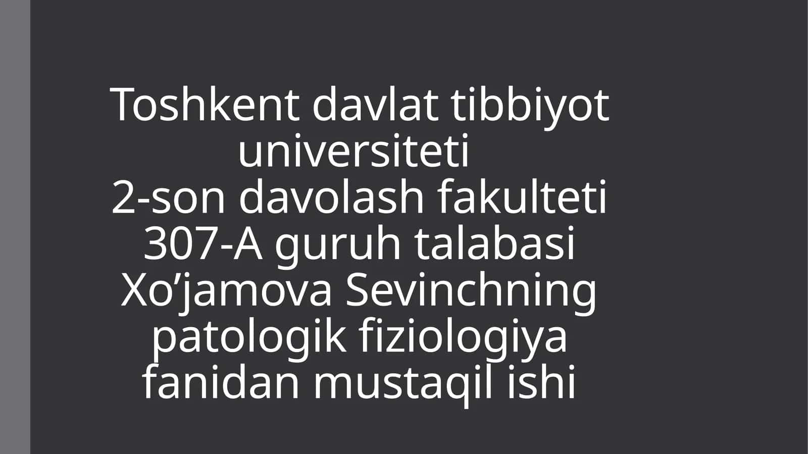 Ekstremal holatlar patofiziologiyasi