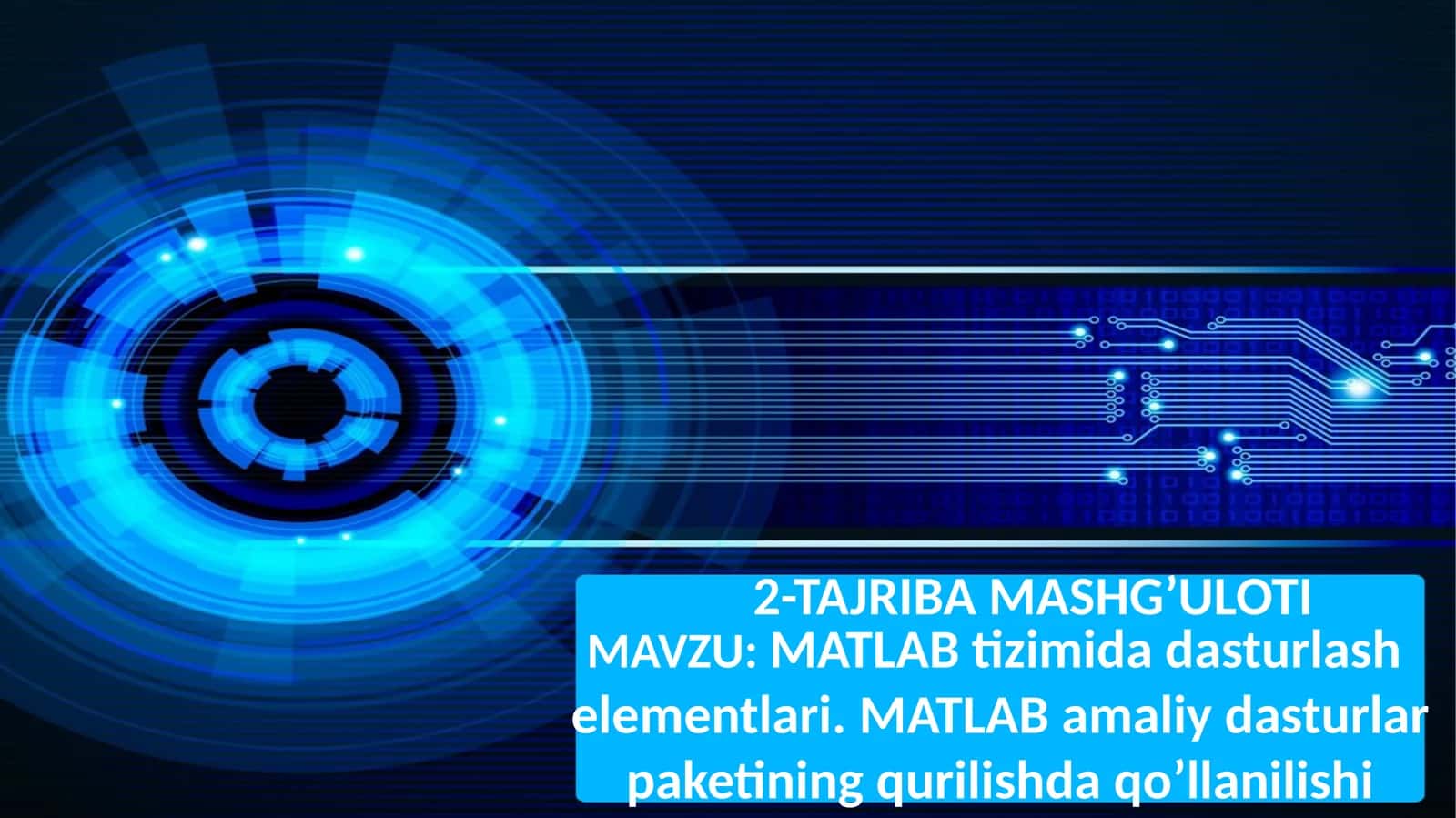 2-TAJRIBA MASHG’ULOTI