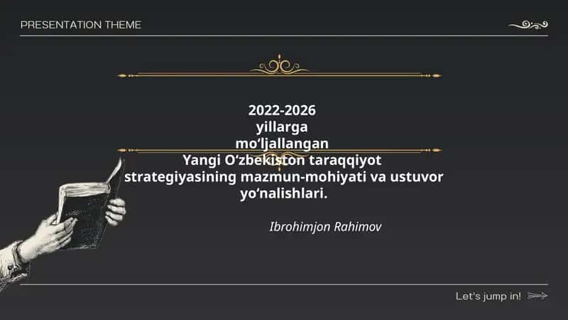Yangi O‘zbekiston taraqqiyot strategiyasi