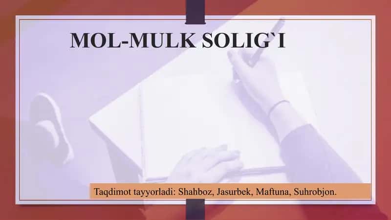 Mol-mulk solig`i