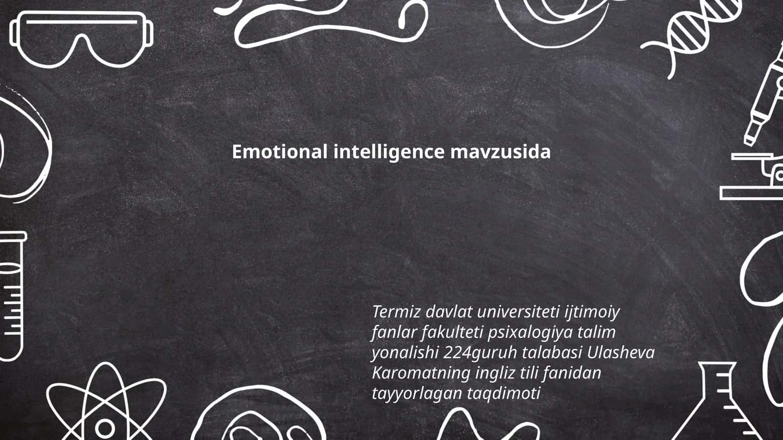 Emotional intelligence mavzusida