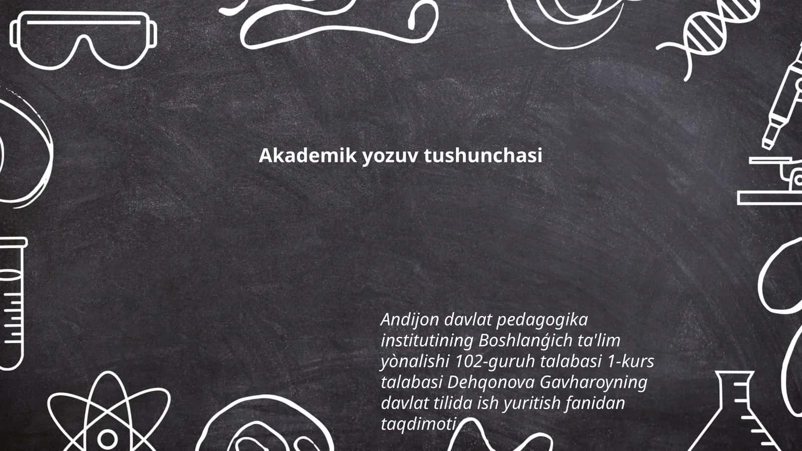 Akademik yozuv tushunchasi