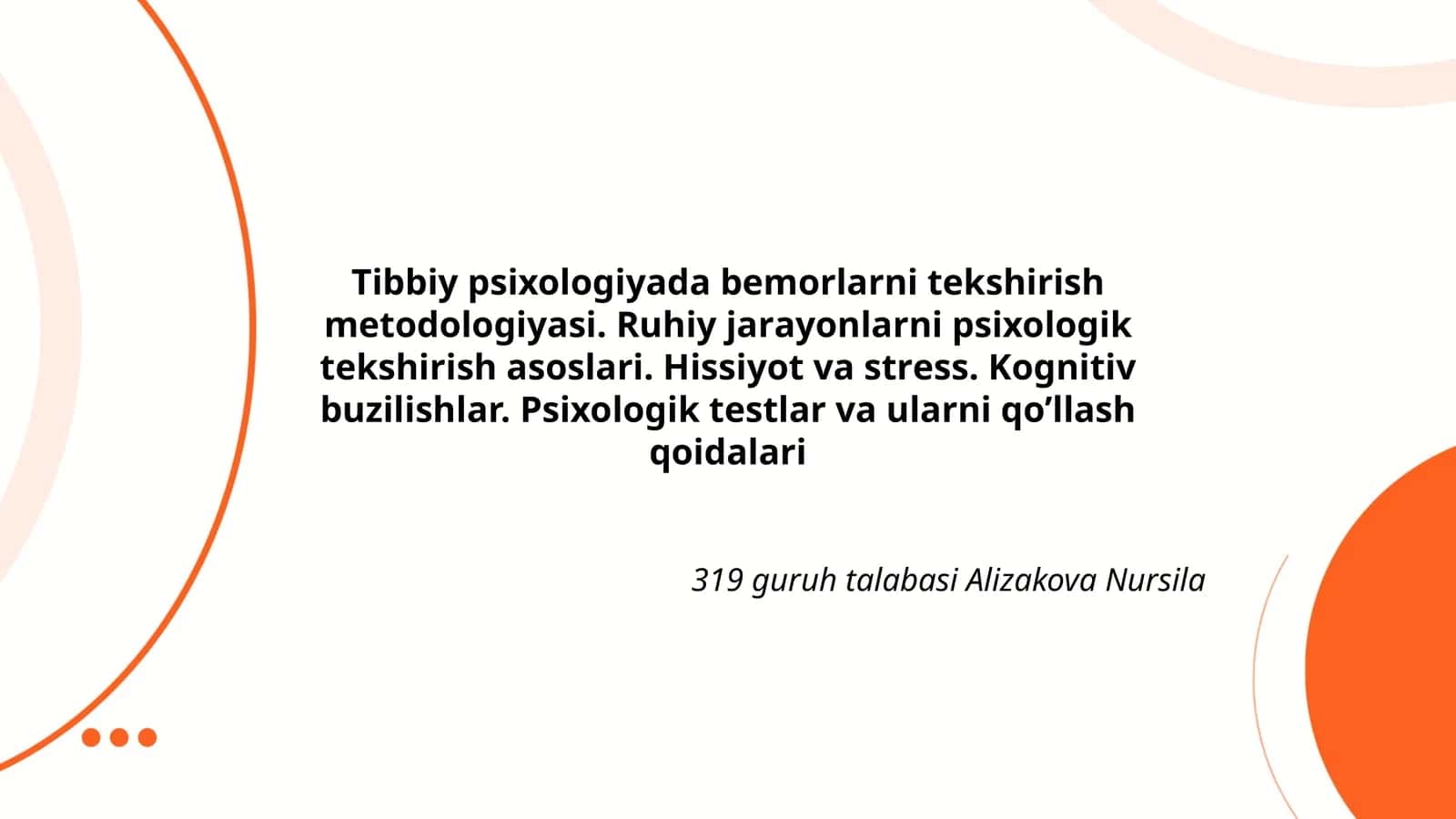 Tibbiy psiхоlоgiyadа bеmоrlаrni tеkshirish mеtоdоlоgiyasi