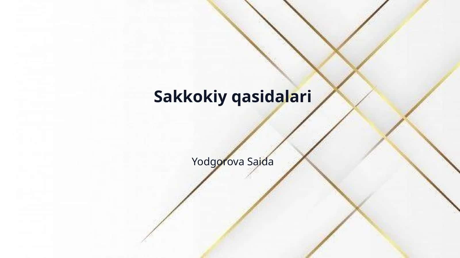 Sakkokiy qasidalari