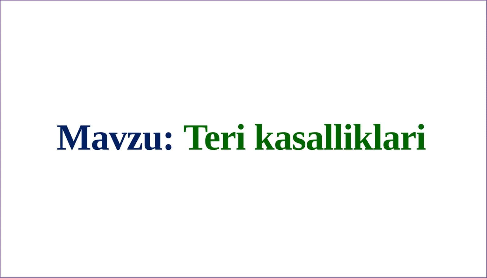 Terikasalliklari