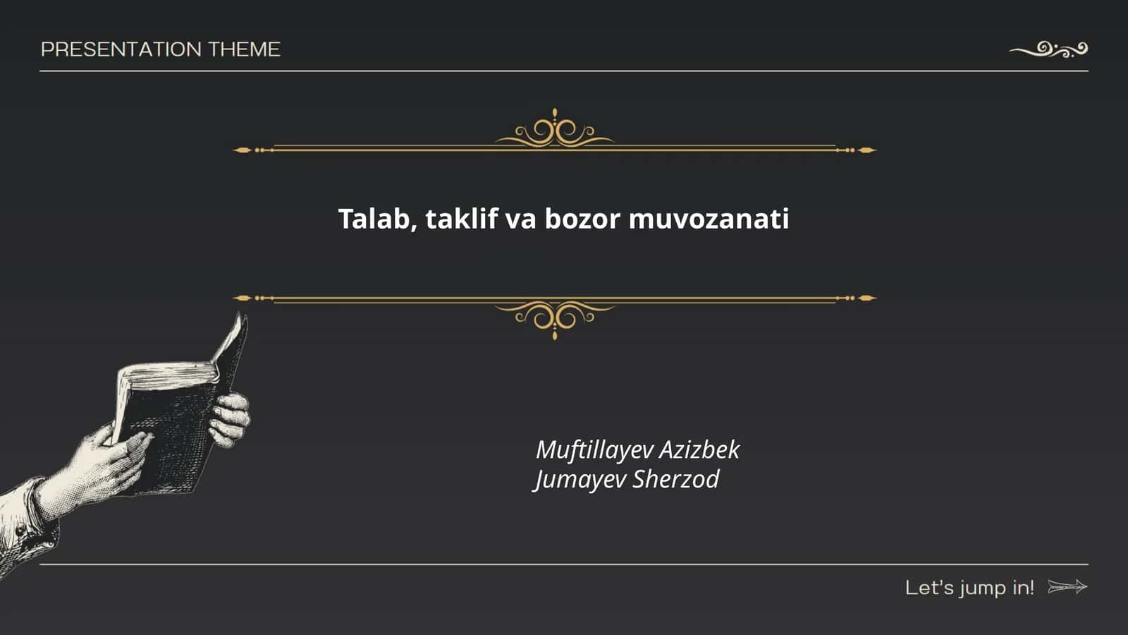 Talab, taklif va bozor muvozanati