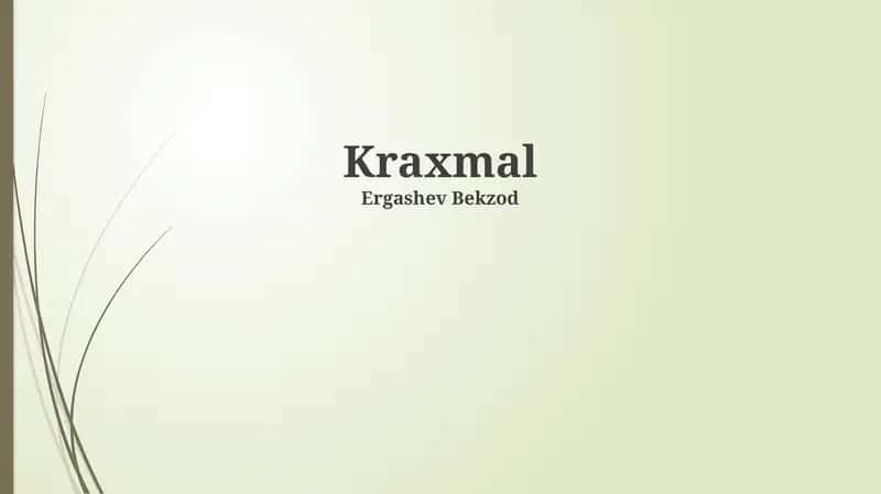 Kraxmal
