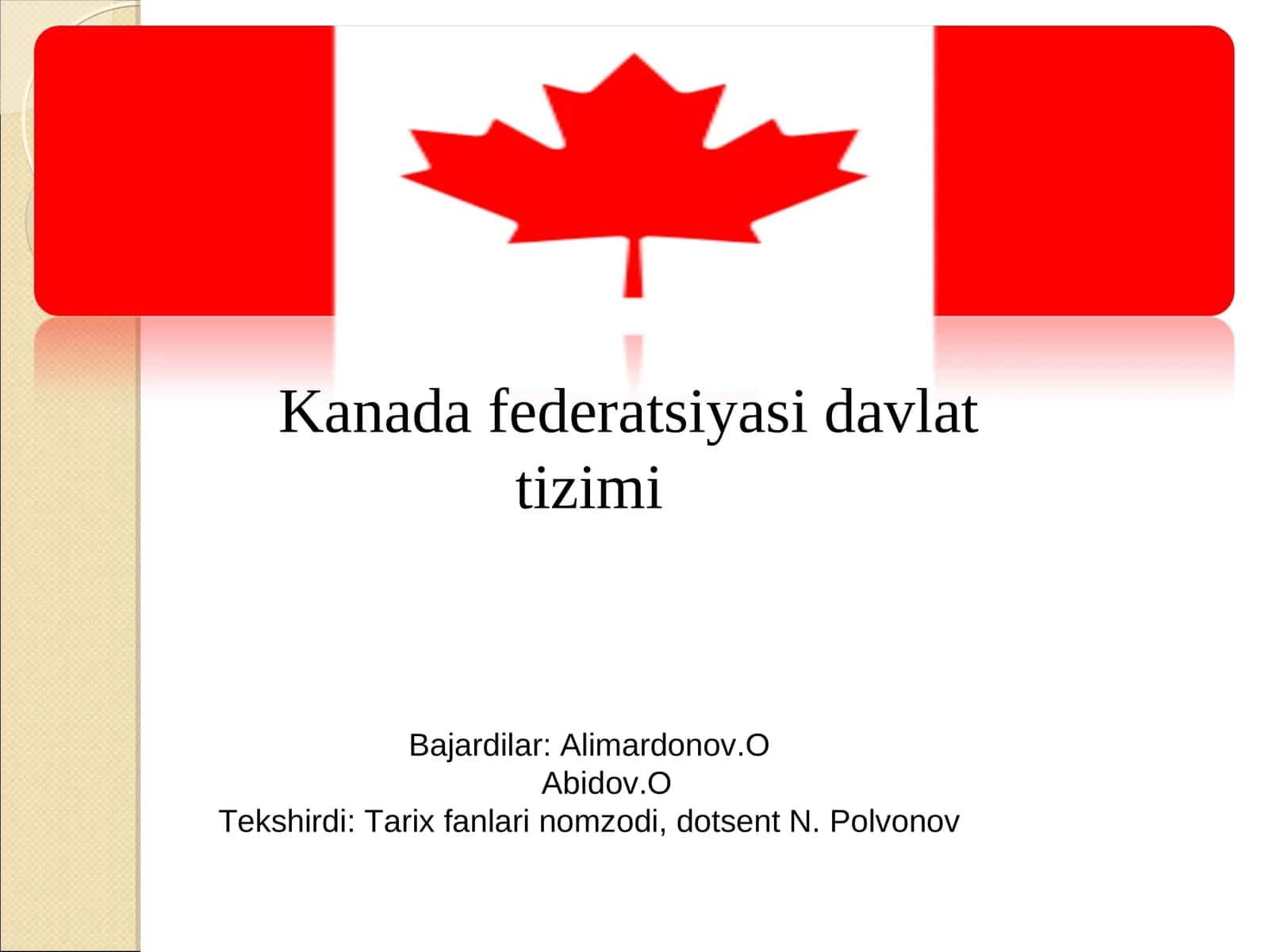 Kanada federatsiyasi davlat tizimi