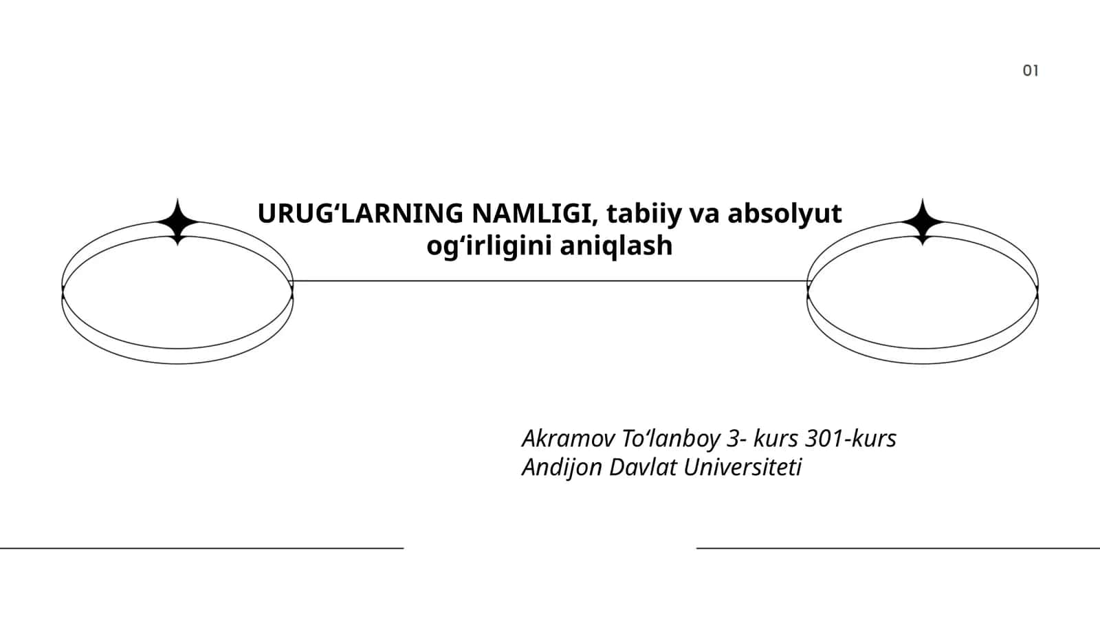 URUGʻLARNING NAMLIGI, tabiiy va absolyut ogʻirligini aniqlash