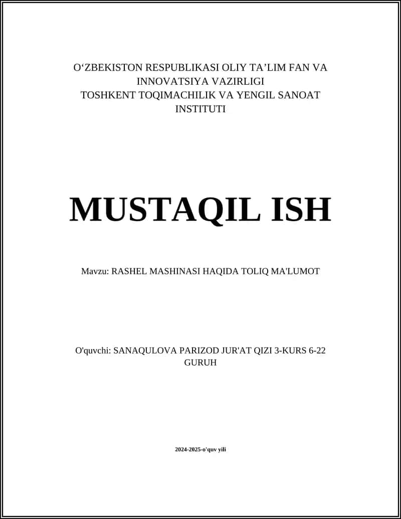Rashel Mashinasi