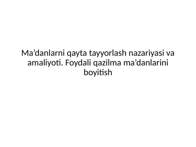 Maydalash bosqichlari tavsifi
