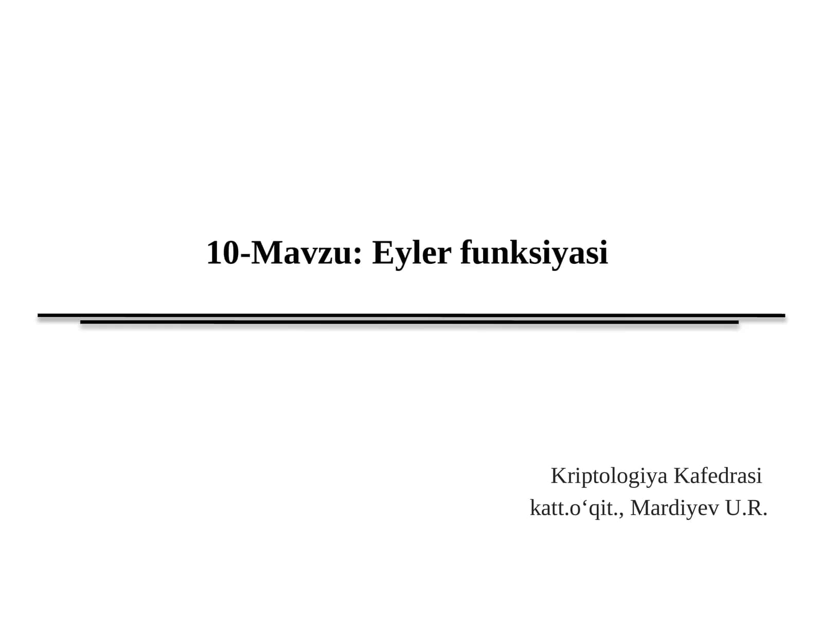 Eyler funksiyasi