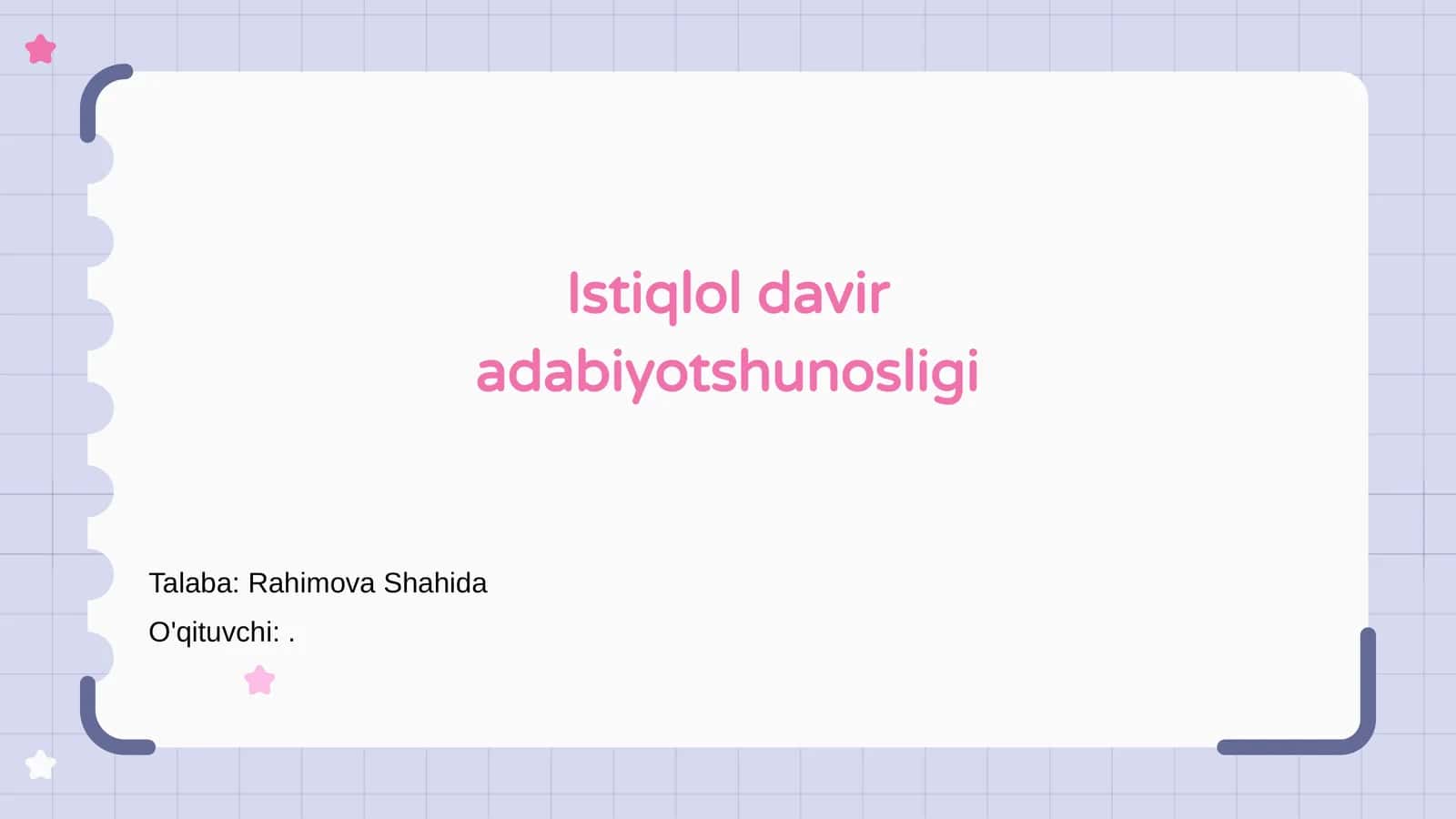 Istiqlol davir adabiyotshunosligi