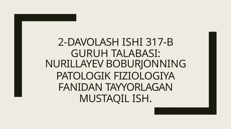 Qon yaratishning buzilishi oqibatida yuzaga keluvchi anemiyalar
