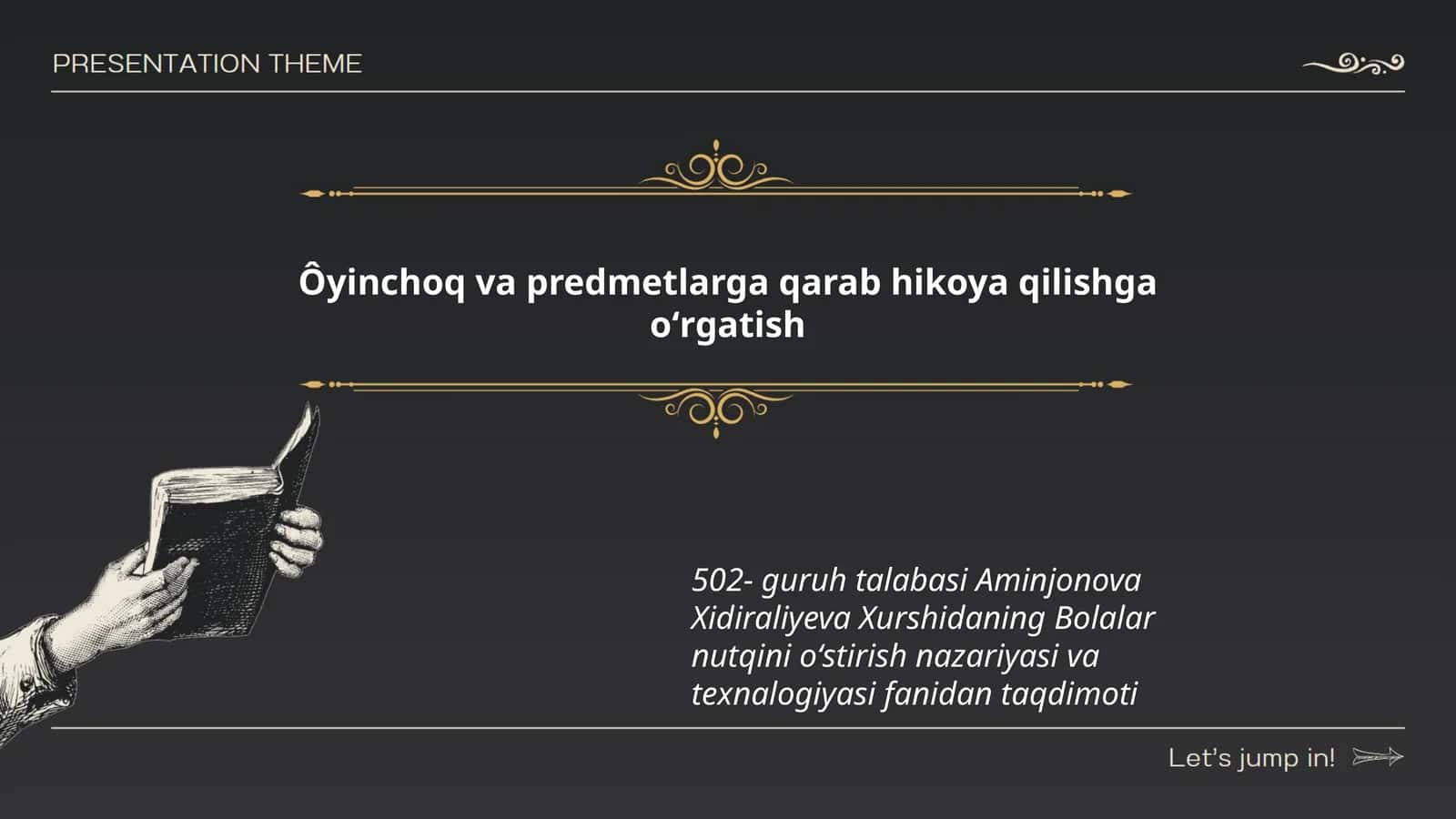Bolalar nutqini oʻstirish nazariyasi va texnologiyasi