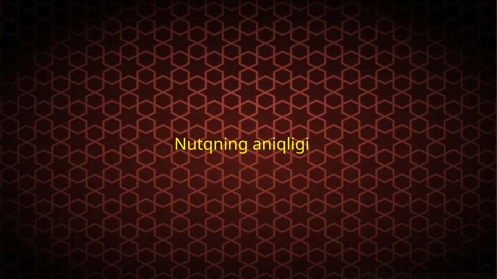Nutqning aniqligi
