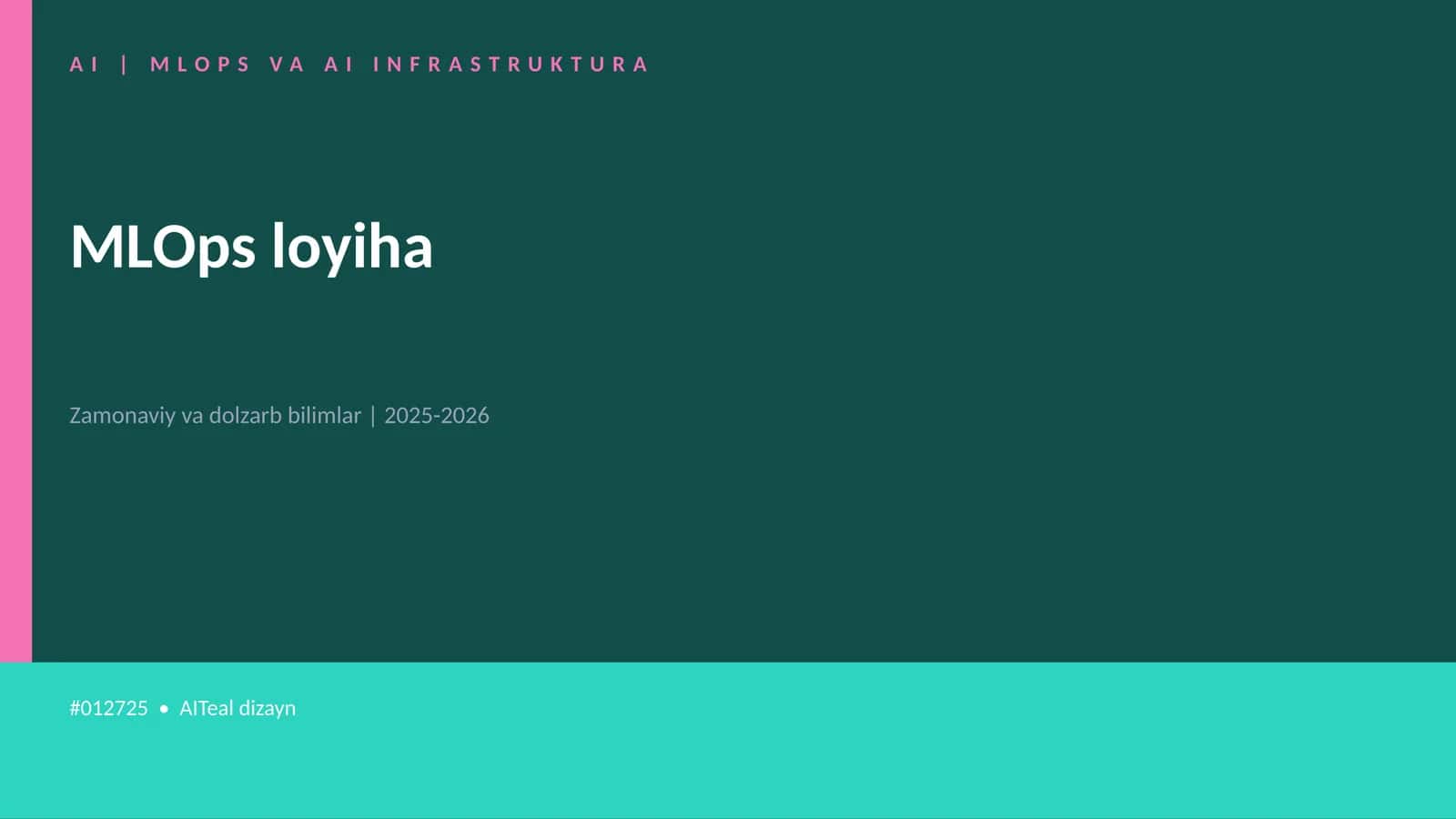 MLOPS VA AI INFRASTRUKTURA
