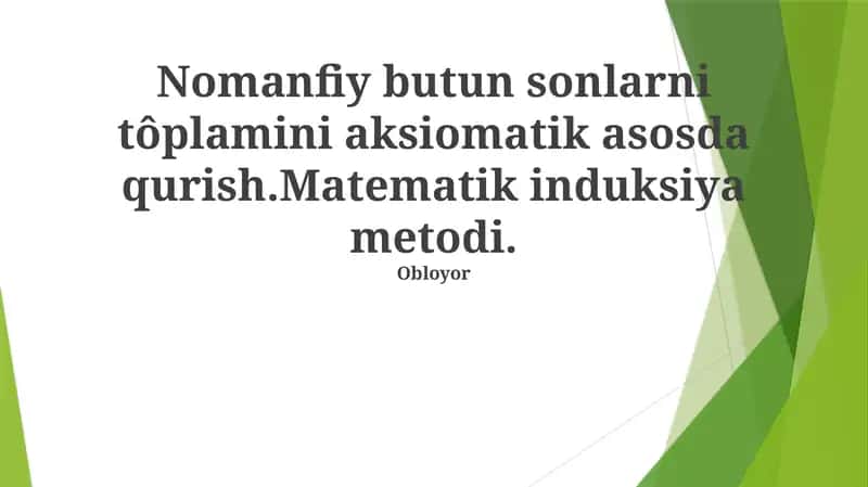 Matematik Induksiya
