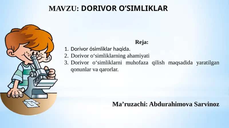 Dorivor O‘simliklar